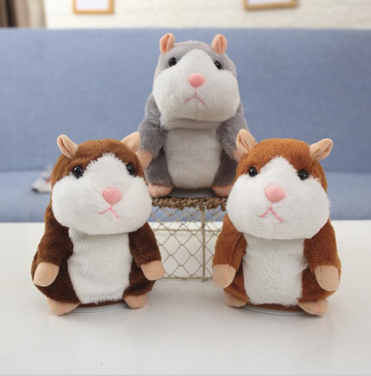 Plush Animals Dolls Speak Sound Record Hamster Toys Pet Plush Mouse Toy Stuffed Animal Kids Toy Educational Toy Children Stuffed Gift LSK441