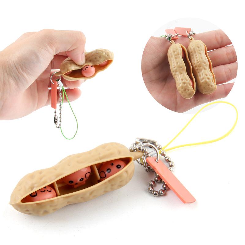Extrude deratization pioneer strange vent class toys decompression peanut key ring