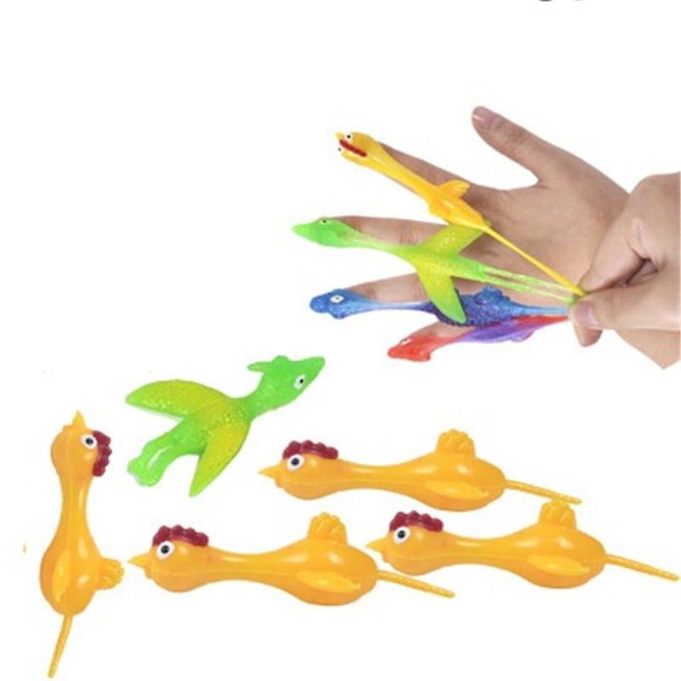 Novelty Games Special Interesting Ejection Turkey Trickery Fun Decompression Children s Toy Launch Chicken TPR Soft Material Finger Catapult