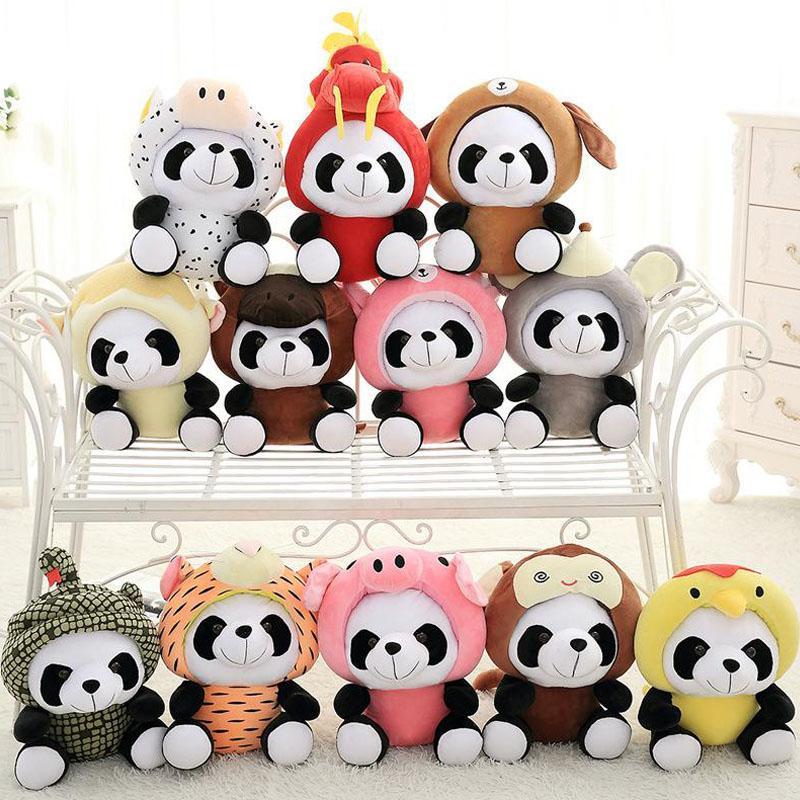 Plush toys animal soft and cute dog year kawaii children s toy doll 12 zodiac souvenir 20cm