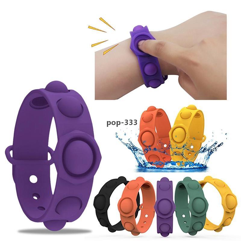 Decompression Toys Sensory Mini Push Bubble Simple Dimple Bracelet Anti-stress Board Autism Educational Toy for Kids Gifts