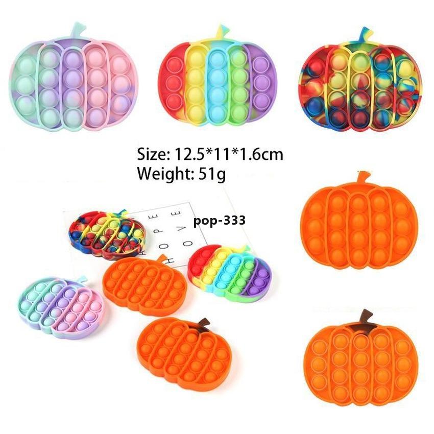 Decompression toy Push it Fidget Toy Colorful Pumpkin ABS Sensory Toys Rainbow Bubble Anxiety Stress Relief Stuff For Kids Children game