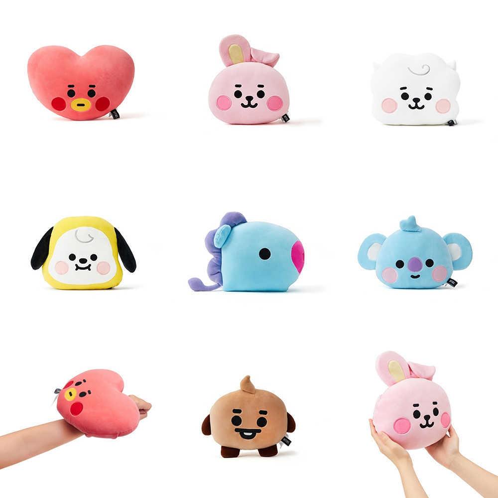 Kawaii Kpop Car Pillow Plush Toy Stuffed Doll Korea Cute Animal Baby Rabbit Dog Koala Exquisite Gift For Fans Girlfriend H1025