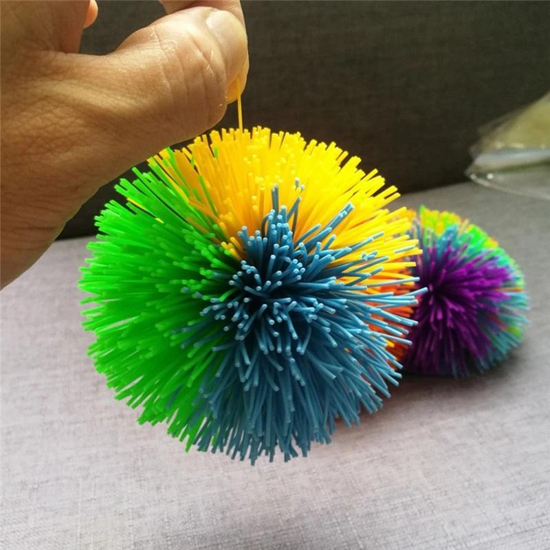 Toys Anti-Stress 8cm Rainbow Fidget Sensory Ball Baby Funny Stretchy Stress Relief Kids Autism Special Needs Decompression Toy