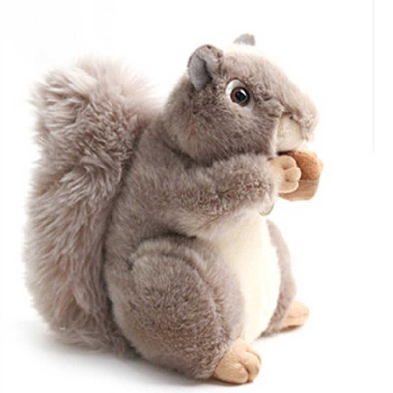 20cm Squirrel Stuffed Toy Cute Simulation Squirrel Stuffed Plush Animal Doll Toy Birthday Christmas Gift Super Soft Comfortable H1025