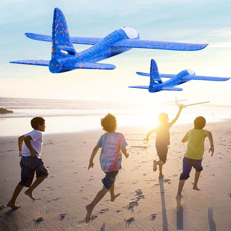 2021 LED Toys Large hand throw airplane foam glider EPP rounding children s model toy wholesale