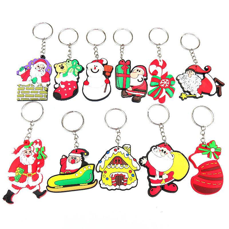 Decompression Toy Batch soft glue Santa Claus snowman Christmas key chain pendant gift anniversary