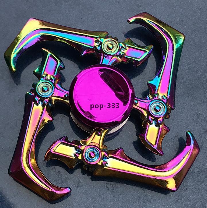 Decompression Dazzling color finger Spinner zinc alloy pressure toy Hand gyro factory wholesale