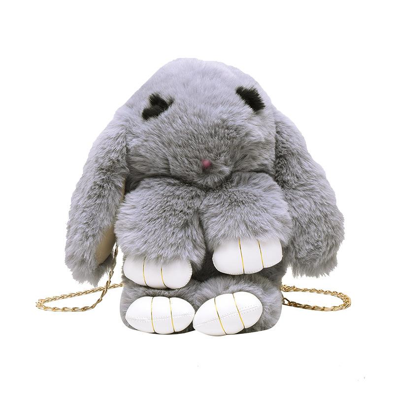 Plush toy bag cute rabbit doll girls Fashion chain Messenger bag children backpack cute stuffed animals toys gifts
