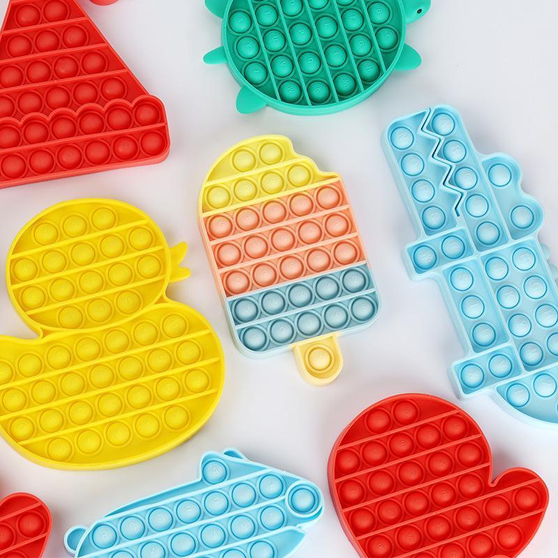 Colorful Decompression Toys Sensory Push Bubble Autism Anxiety Stress Reliever for Students Office Workers