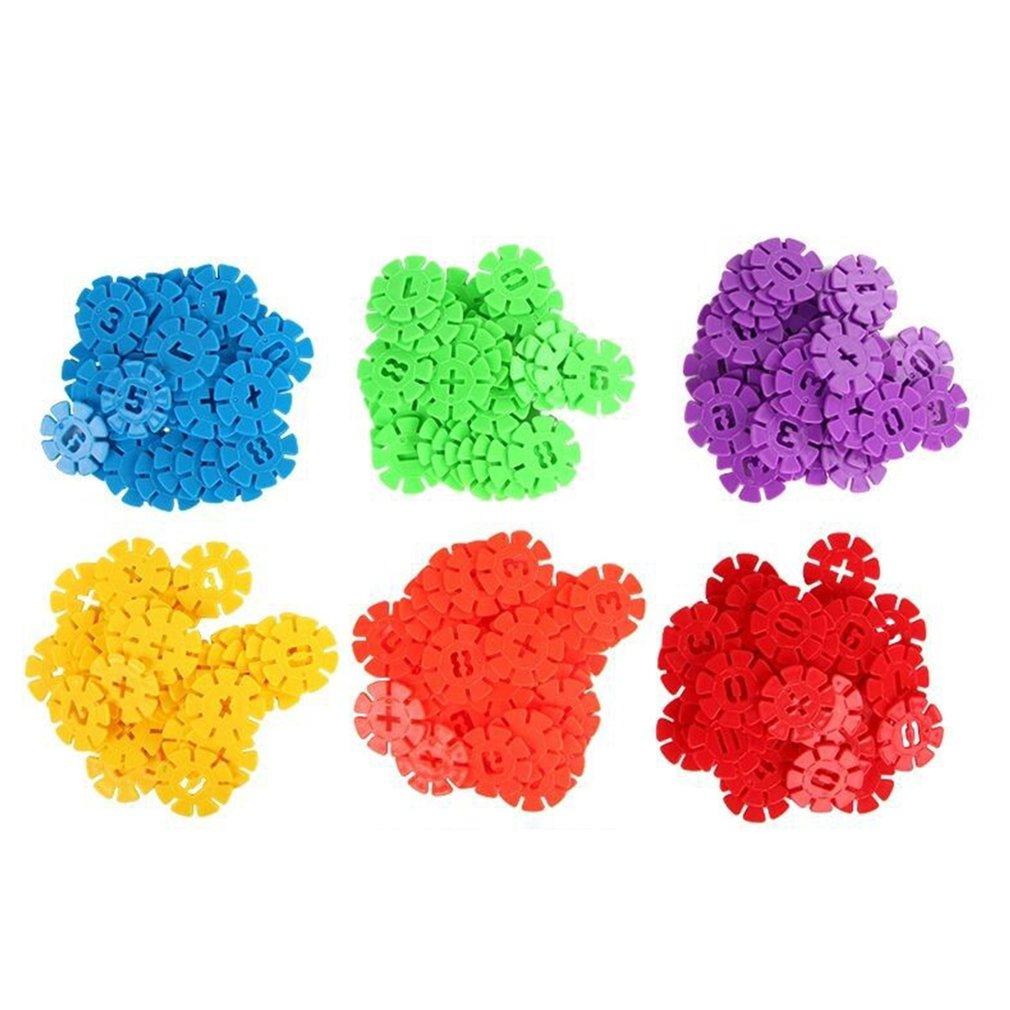 200 Pcs Decompression Toy Colorful Building Blocks Snowflake Creative Educational Plastic Flake