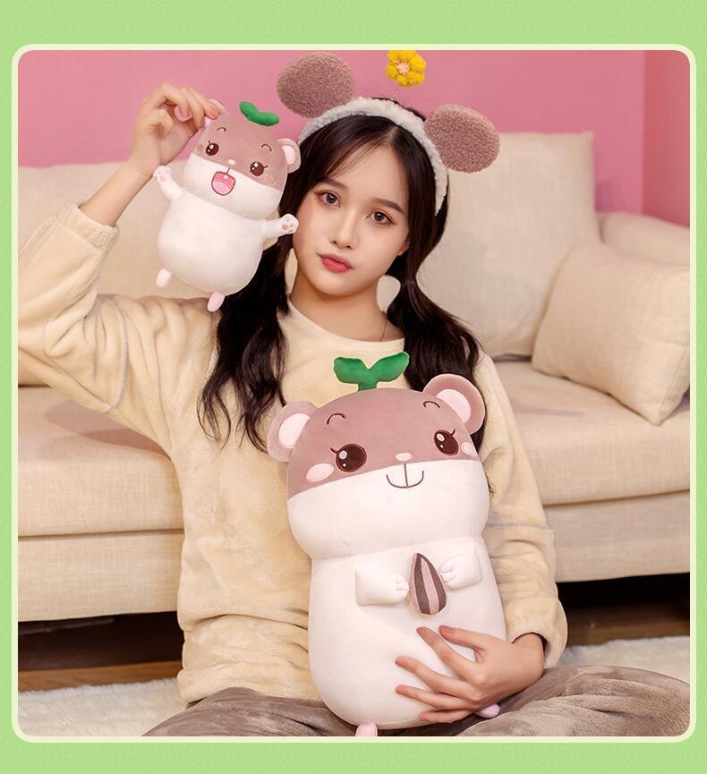 Soft down cotton small hamster Flute Doll Plush toy for children bed sleeping Pillow cute mouse DHL