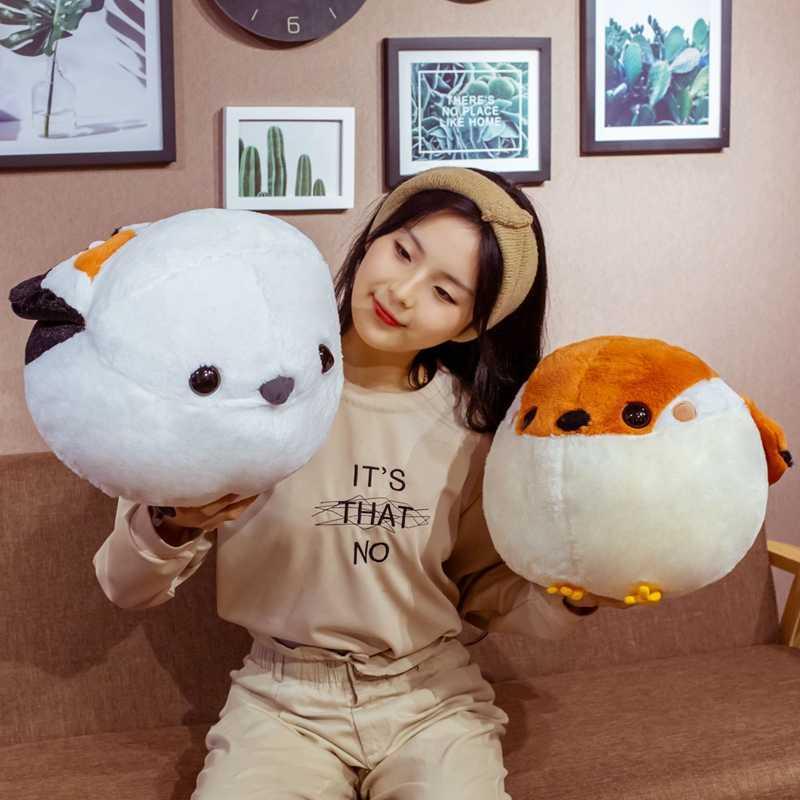 25/30cm Lifelike Animal Sparrow Bird Plush Toys Stuffed Titmouse Dolls Pillow Kid Children Baby Toys Boys Girls Birthday Gift H1025