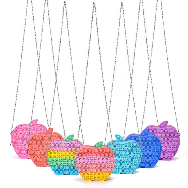 Fidget Toys Sensory Christmas halloween fruit coin purse Push Bubble Tie dye Anti Stress Educational Children Adults Decompression Toy Surprise wholes