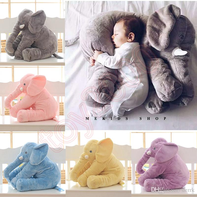 65cm 40cm Plush Elephant Toy Baby Sleeping Back Cushion Soft stuffed animals Pillow Elephant Doll Newborn Playmate Doll Kids toys squishy