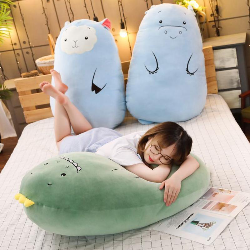 50cm Cute Plush Dinosaur Pillow Stuffed Animals Soft Doll Dinosaur Plush Toys Gifts holding a sleeping doll long pillow KKA8082
