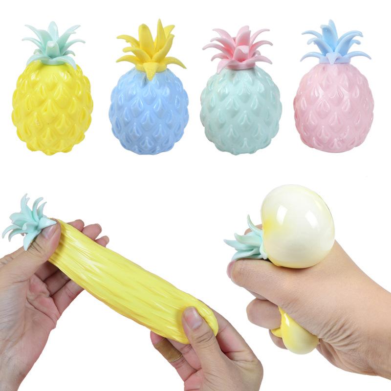 8cm Cute Pineapple Fidget Toys Kids Soft Stress Balls Decompression Children s Office Pressure Release Antistress