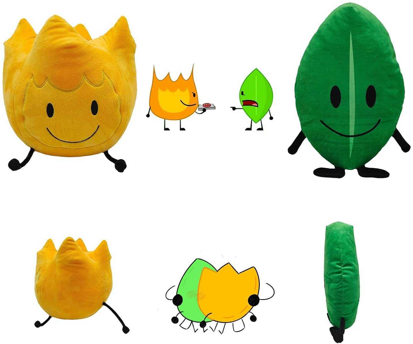 Battle for Dream Island Plush Toy Leafy Plushie Cosplay Decoration for Girls Gifts Soft Stuffed Leafy Firey Pillow Doll for Kids H1025
