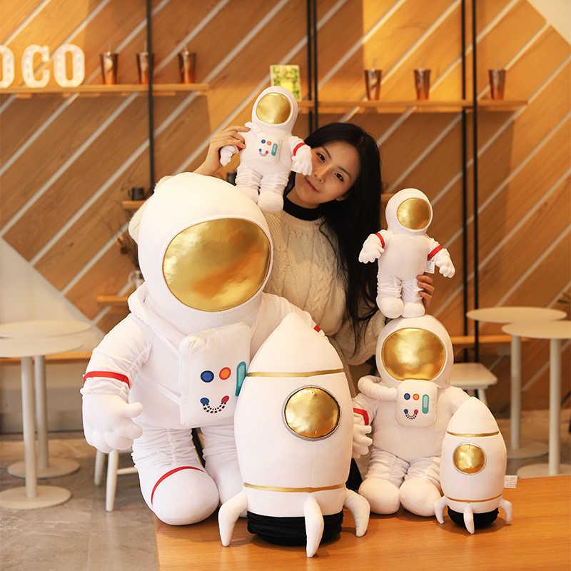 Plush Astronaut and Spaceship Toy Stuffed Soft Science Fiction Type Soft Doll Kids Toys Creative Toys Children Birthday Gift H1025
