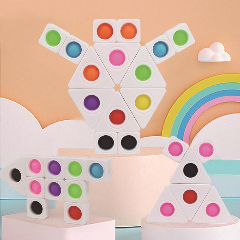 Fidget toy New Bubble Magnetic Suction Decompression Magnet Jigsaw Decompression-Toys Children Anti-Stress