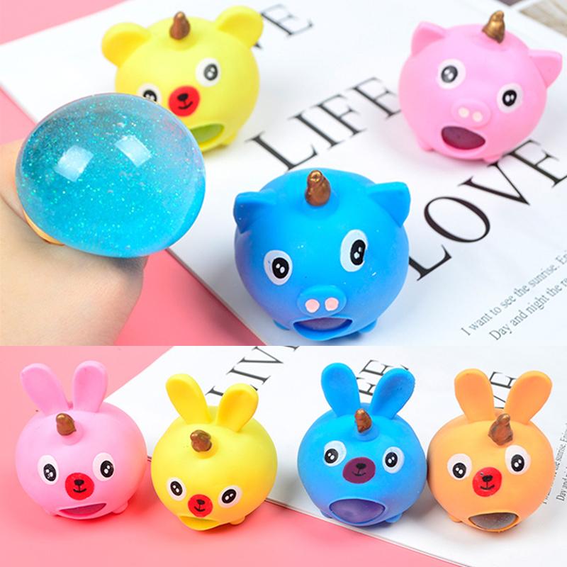 6cm Cute Cartton Animal Bear Pig Hand Fidget Toy Kids Gift Children s Pressure Release Antistress Squeeze Decompression Toys
