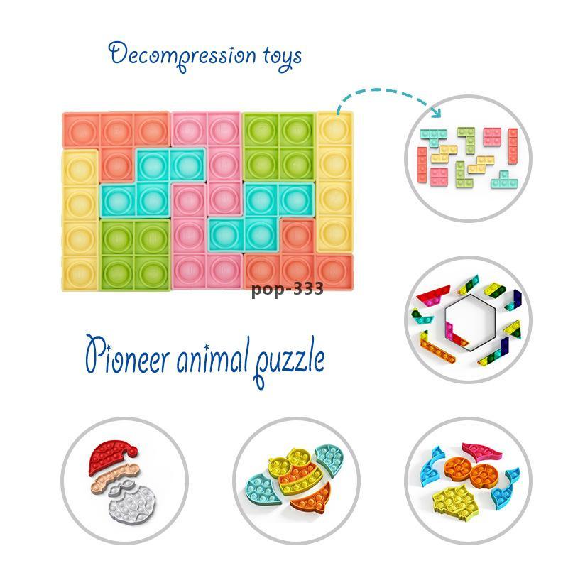 2021 Silica gel child rat control pioneer decompression toy animal jigsaw DIY educational for early education