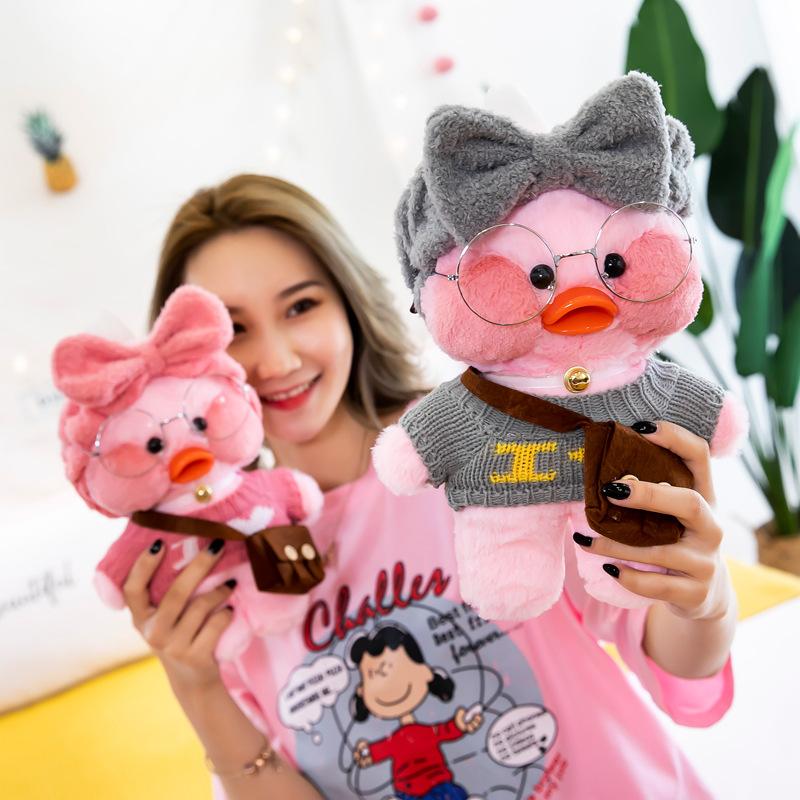 30cm Cute Plush Toys Soft Plush Toy Glasses Duck High Quality Stuffed Animals Kids Plush Doll Gifts Wholesale