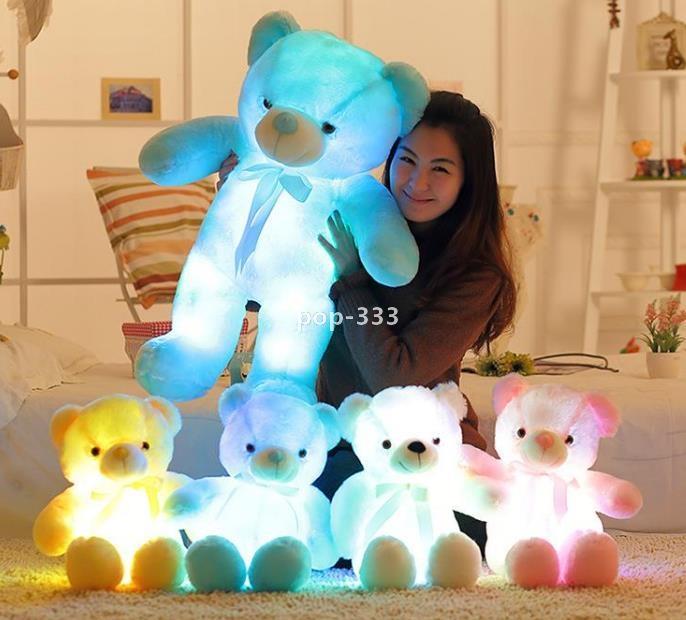 30cm 50cm teddy bear doll with built-in led colorful light luminous function Valentine s day gift plush toy Stuffed & Plush Animals