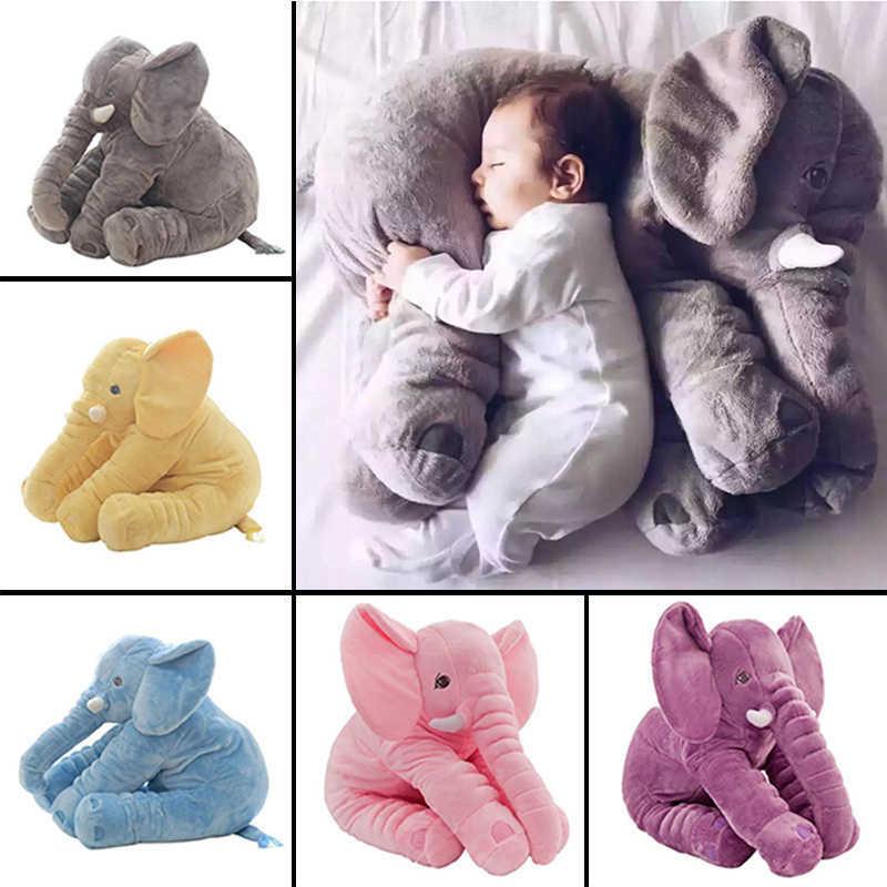 40cm / 60cm Elephant Stuffed Toy Baby Sleep Plush Elephant Pillow Animal Soft Plush Doll Baby Backrest Pillow Children s Gift H0910 H1025