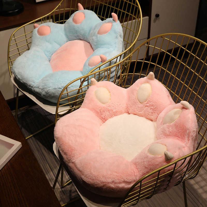 4 Colors Cute Cat Paw Plush Pillow Sofa Cushion Animal Child Seat Cushion Sofa Mat Home Sofa Indoor Floor Pad Winter Decor Gift H1025