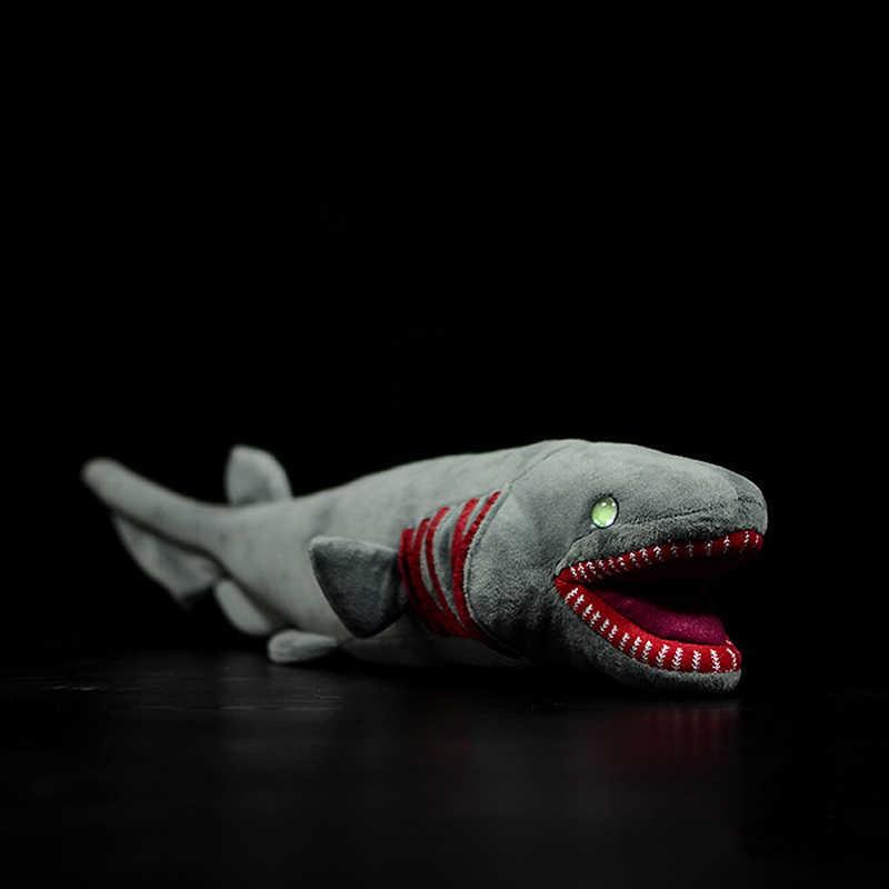 52 cm shark plush toy realistic frills soft six-gill shark plush realistic sea animal plush toy childrens gift H1025