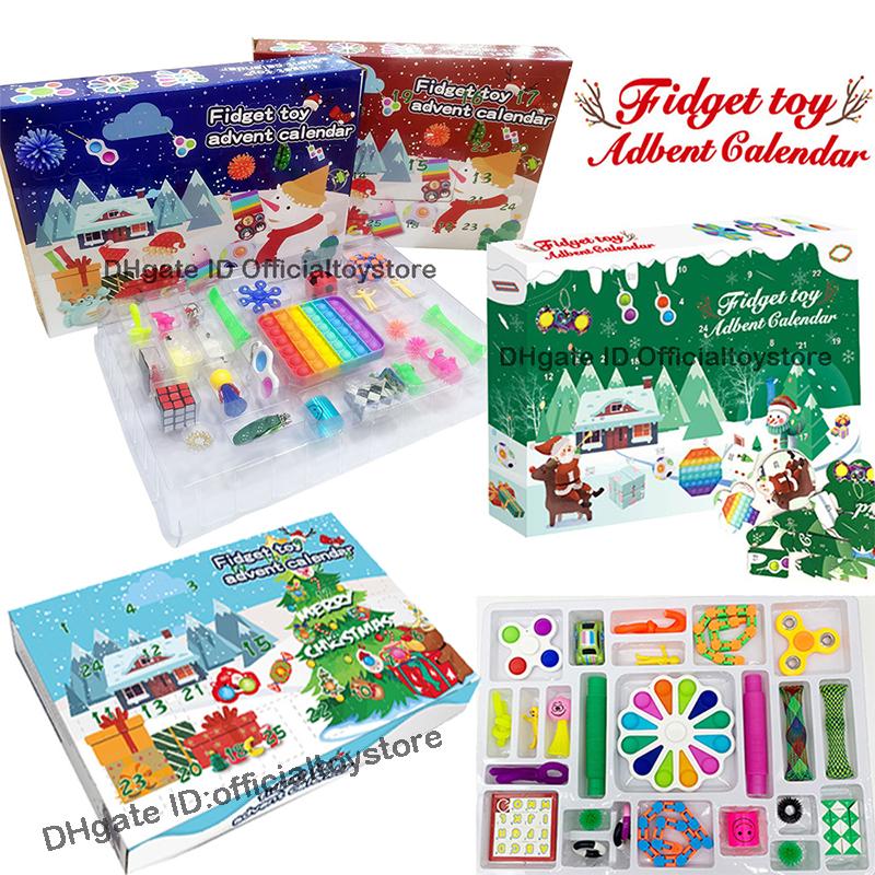 Christmas Fidget Toy Advent Calendar for Girls Boys Kids Adults Surprise Relief Stress Count Down Holiday Party (Customize)