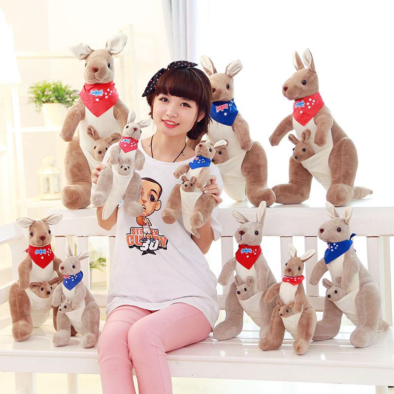 Kangaroo Plush Toys Dolls for Kids Children Soft Stuffed Animals Toy Bedroom Decoration Birthday Gifts 32cm