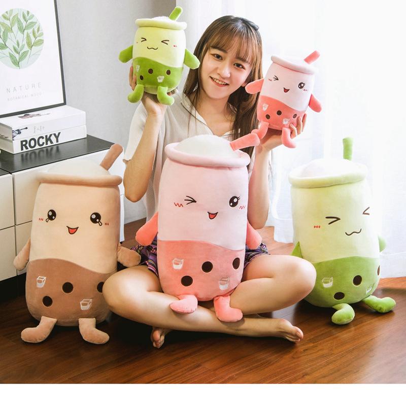 Cute milk tea cup dolls sleeping doll pillow Plush Stuffed Soft Toys Cushion Plushs Food Pillows Gifts factory wholesale