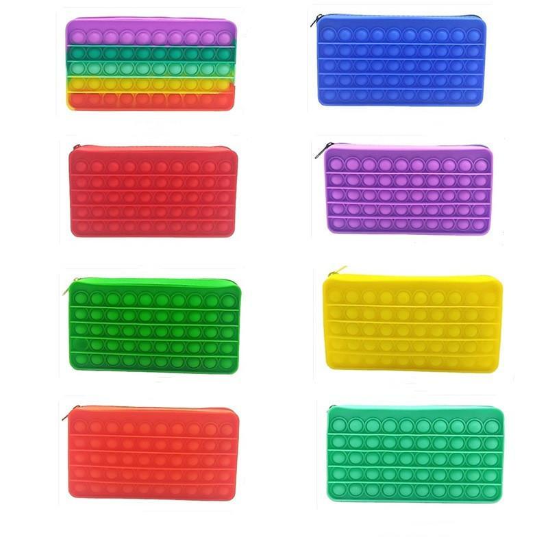 decompression Fidget toy silicone foam puzzle multifunctional bag large capacity stationery nozzle bags