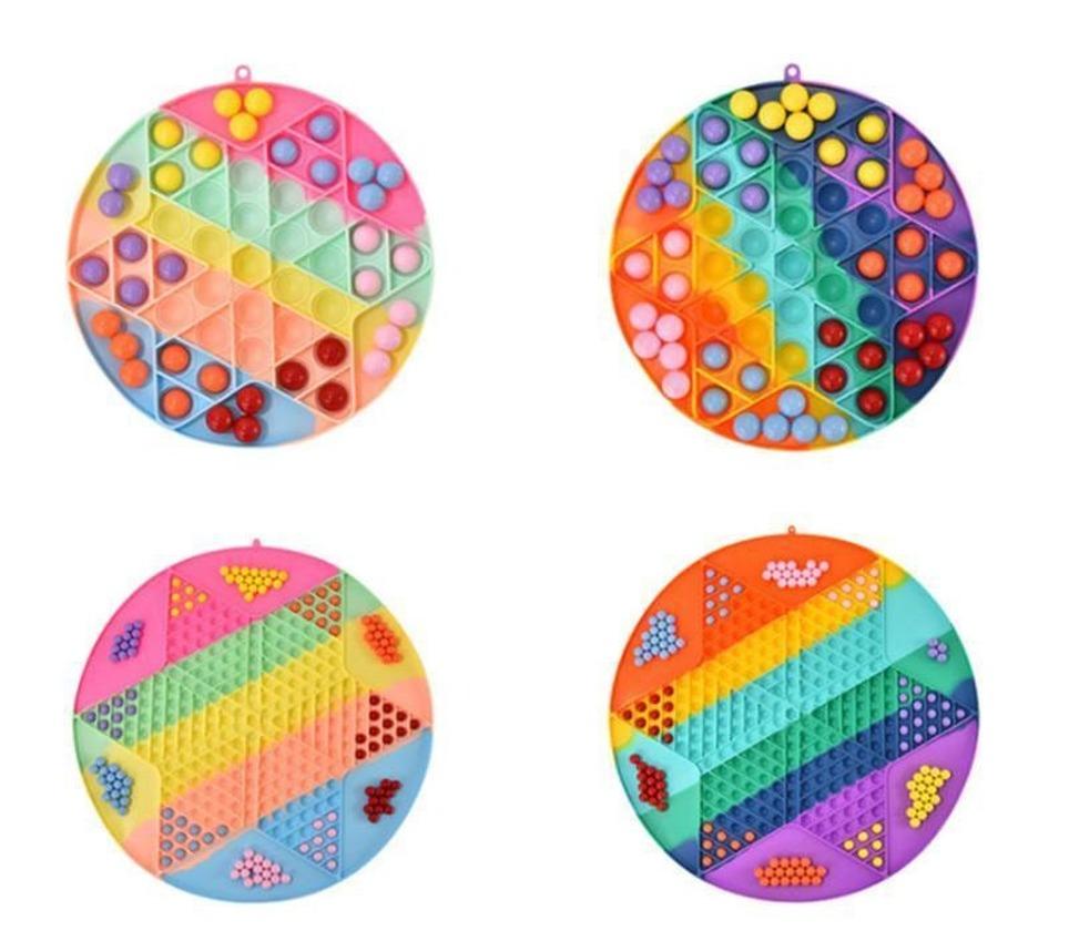 Decompression Desktop Checkers Educational Toy Large Battle Chessboard, Anti-rodent Pioneer Push Bubble Toys