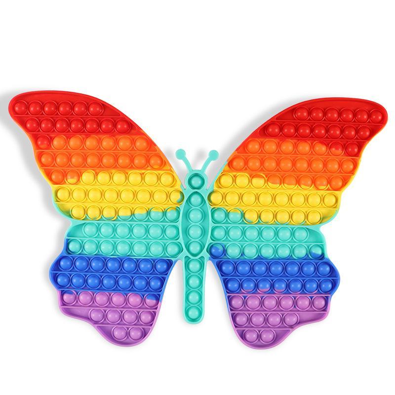 46*32 Rainbow Camouflage Butterfly Large Rodent Pioneer Children s Educational Toys Oversized Silicone Bubbles