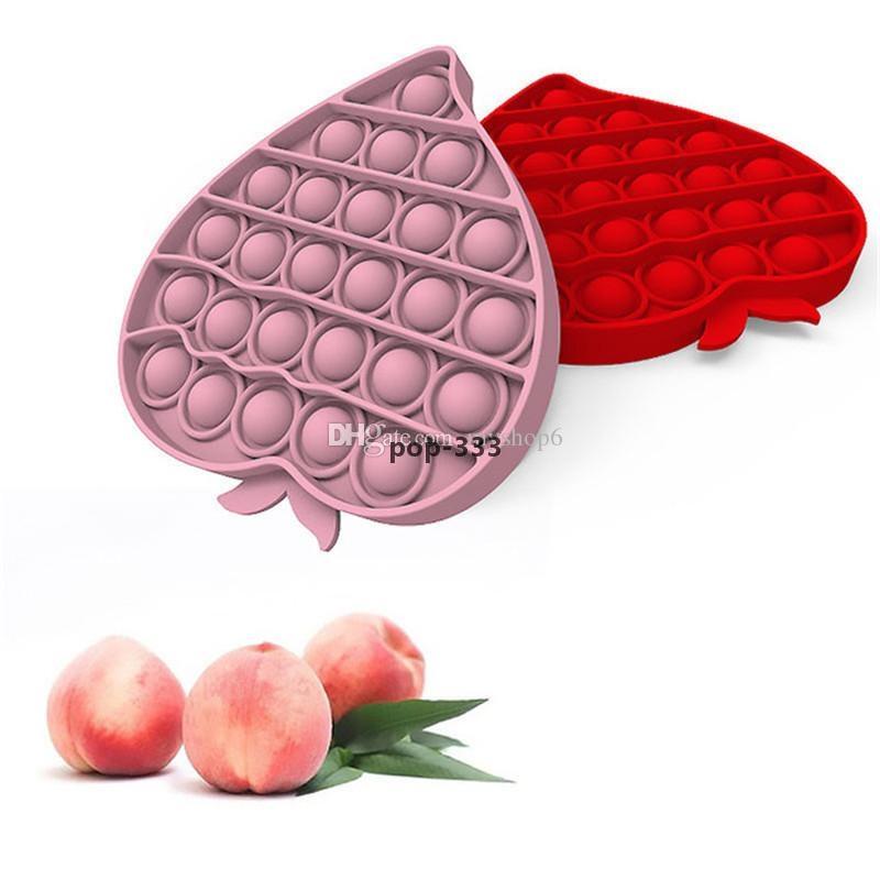 2021 New Style Stress Reliever Silicone Hand Toy for Kids decompression fruits Bubble Toys