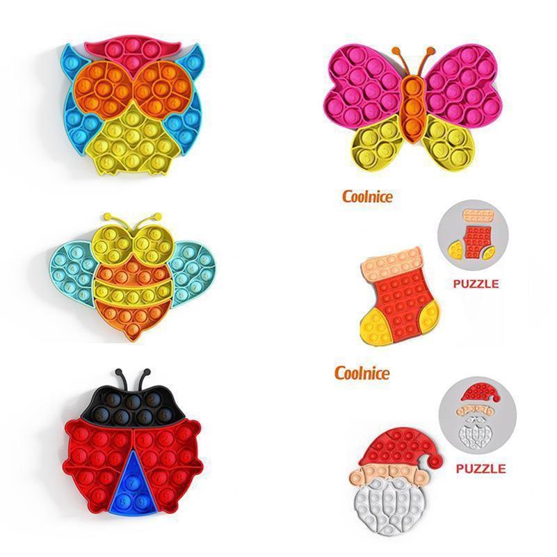 Fidget Owl bee toys puzzle rodent control pioneer silicone decompression toy DIY desktop early education brain development Christmas present