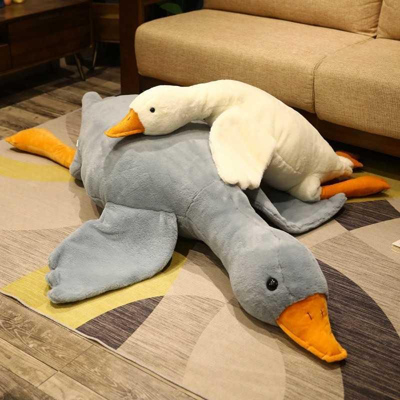 Cute Duck Plush Toys Big White Goose Doll Kid Toy Soft Cushion Baby Sleeping Pillow Stuffed Animal Child Birthday Christmas Gift H1025