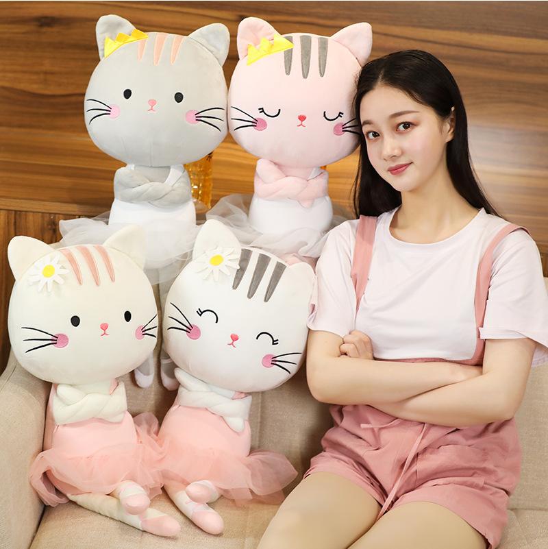 35cm cat doll plush toy cute stuffed animals toys girls children birthday gifts high quality dolls
