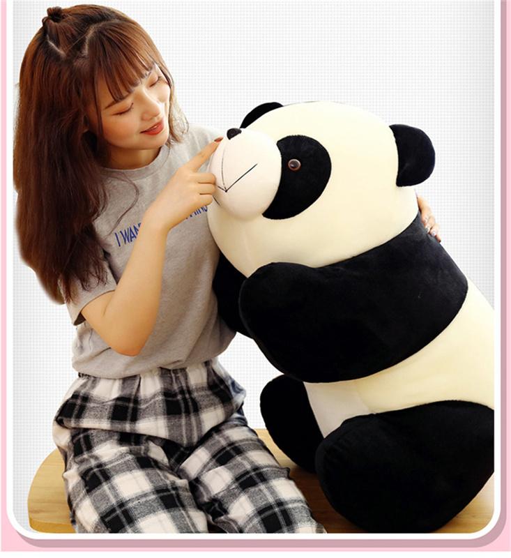 Net celebrity lying panda cute doll plush toy national treasure Cat bear dolls stay cutes pillow