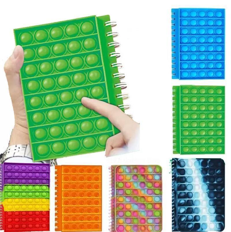 Notebook Push Its Bubble Fidget Toy Popper Finger Silicone Cover Notebooks Decompression Simple Dimple Fidgets Toys For kids Gift 16*12.5*3cm