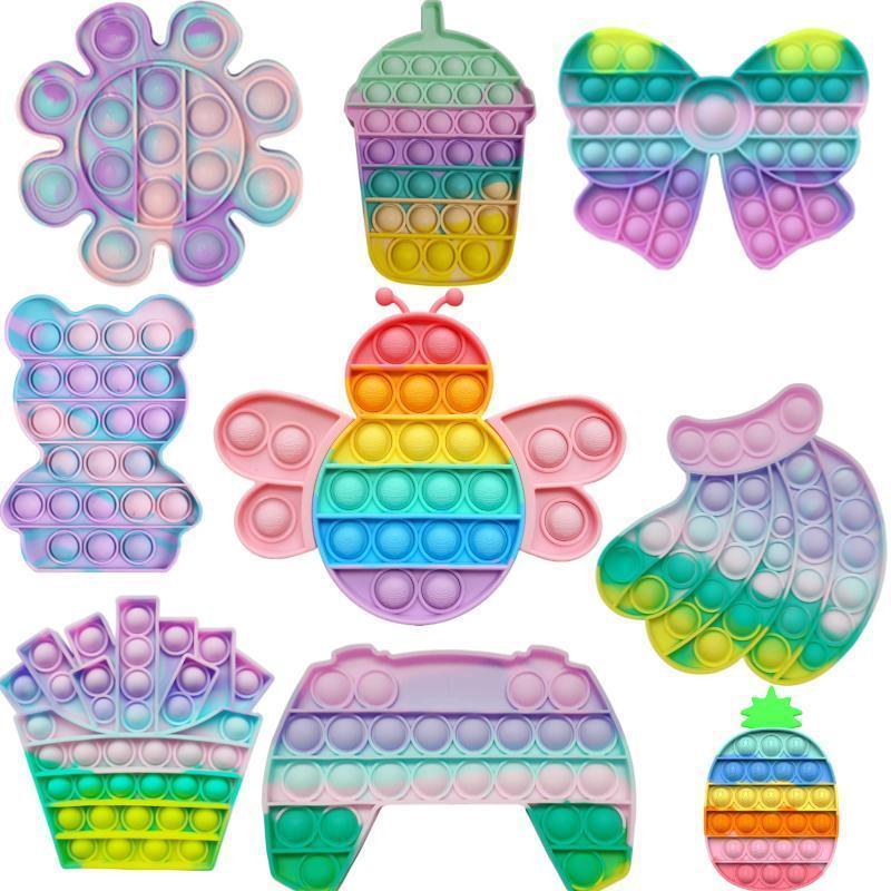 Fidget Decompression Toys Size Different kinds Shape Bubble Fingertip Sensory for Child & Adult Release Stress Gifts