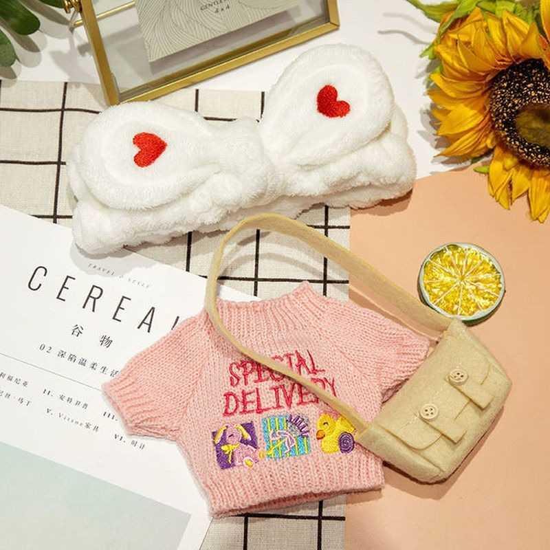 Aesthetic Extra Soft Sweater Diversity Clothes Suit Accessories For 30cm Lalafanfan Yellow Duck Plush Toys Kawaii Animal Dolls H1025