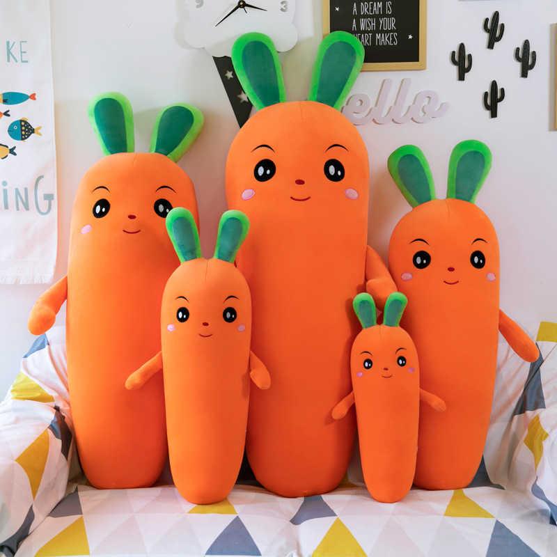 Carrot Pillow Plush Toy Bed Soft Cute Doll Removable and Washable for Girl Gift H1025