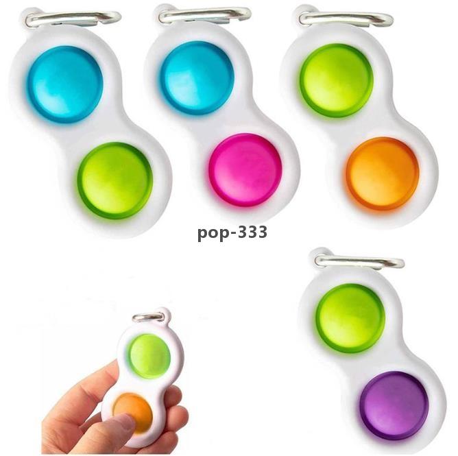 Colorful Decompression Toys Push Bubble Sensory Fidget Toy Keychain Baby Early Education Autism Anxiety Stress Reliever Tools