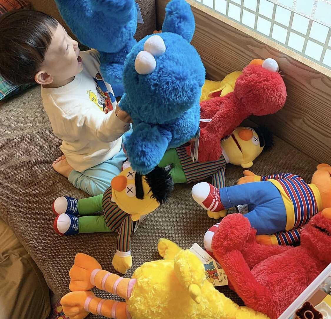 45-52cm 5 style Sesame Street Plush Doll Toys Elmo Cookie Bigbird Ernie Bert Figures Soft Plush gift Decorative doll H0910 H1025