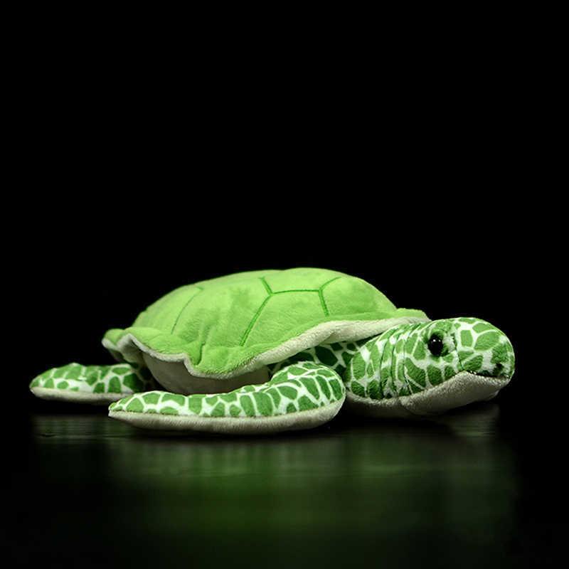 Extra Soft Green Turtle Stuffed Toy Real Life Tortoise Plush Toys Lifelike Ocean Animals Plush Toy For Kids H1025