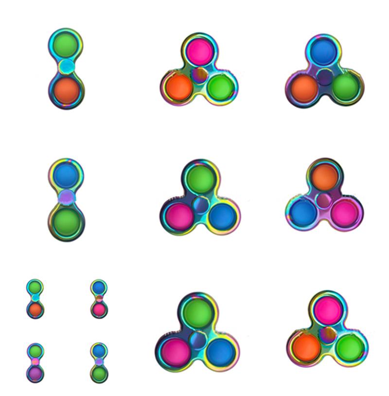 Decompression Push Finger Gyro Bubble Music Sensory Fidget Toy Crossover Rodent Pioneer Autism Needs Gentle Pressure Relief Toys Adult Child Anti-stre